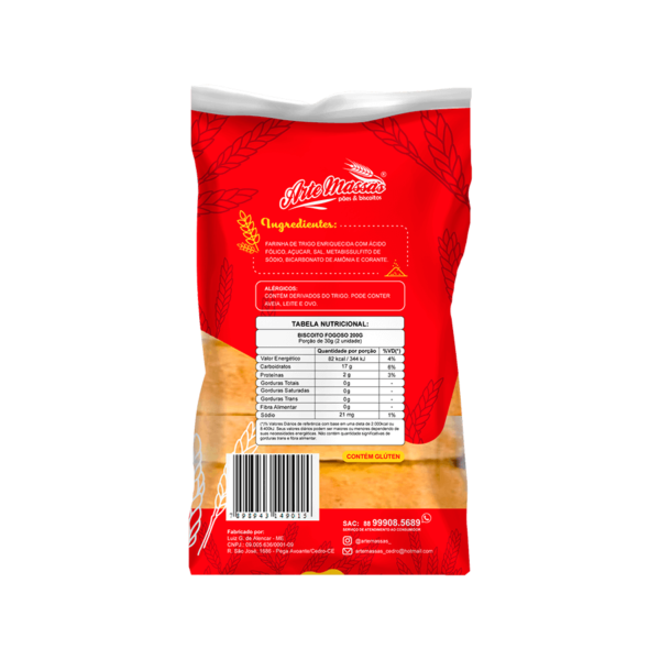 Biscoito Fogoso Original 200g - Arte Massas - Image 2