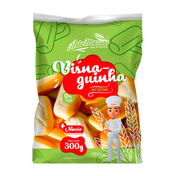 Bisnaguinha Integral 300g - Arte Massas