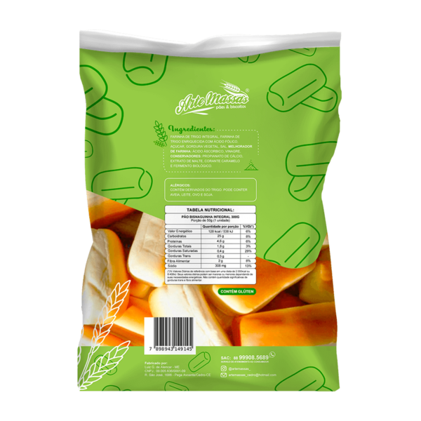 Bisnaguinha Integral 300g - Arte Massas - Image 2